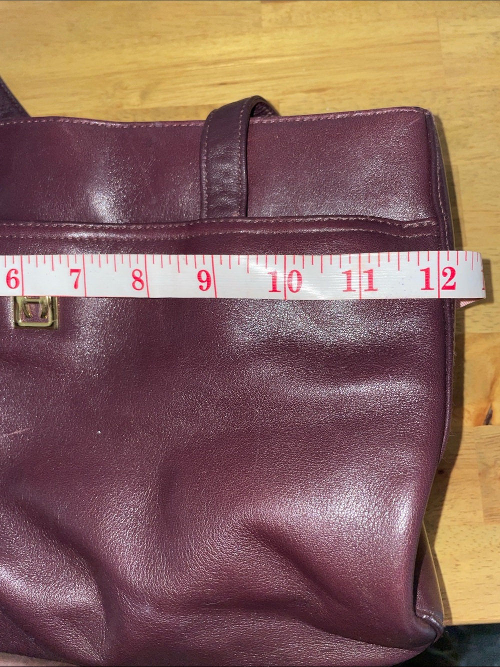 Etienne Aigner Burgundy Leather Shoulder Tote - Picture 9 of 9
